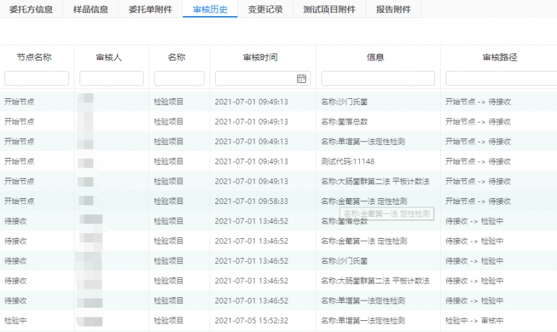 樣品流程追溯